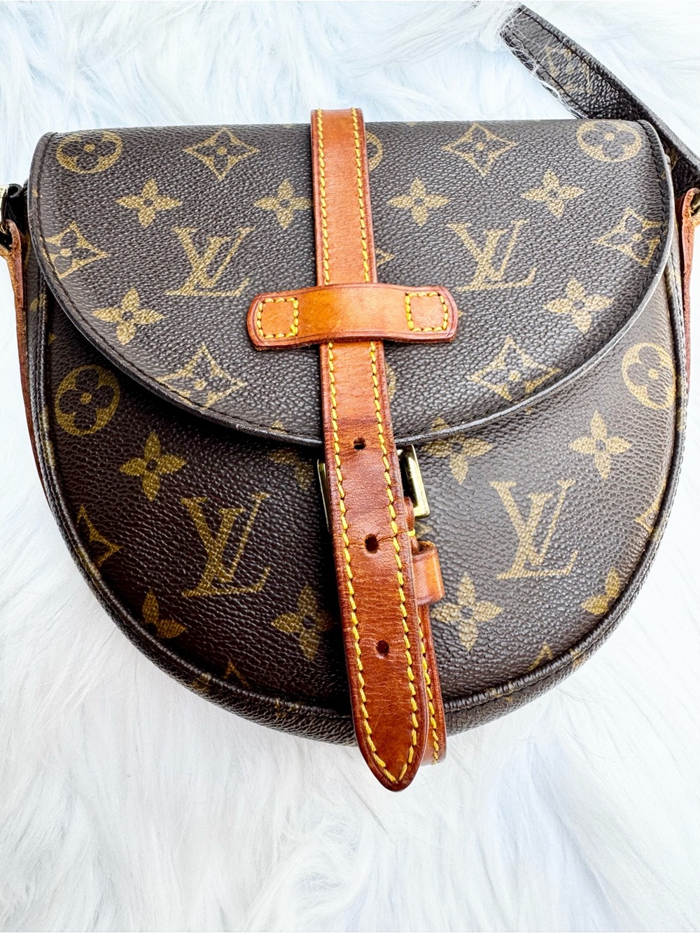 Louis Vuitton LV Shoulder Crossbody VTG Bag Chantilly PM Brown Monogram - Picture 12 of 17